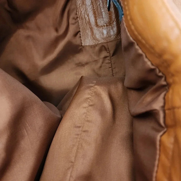 Vintage Mexx Leather Mini Skirt Tawny Brown Lined Size 4 - Picture 5 of 14